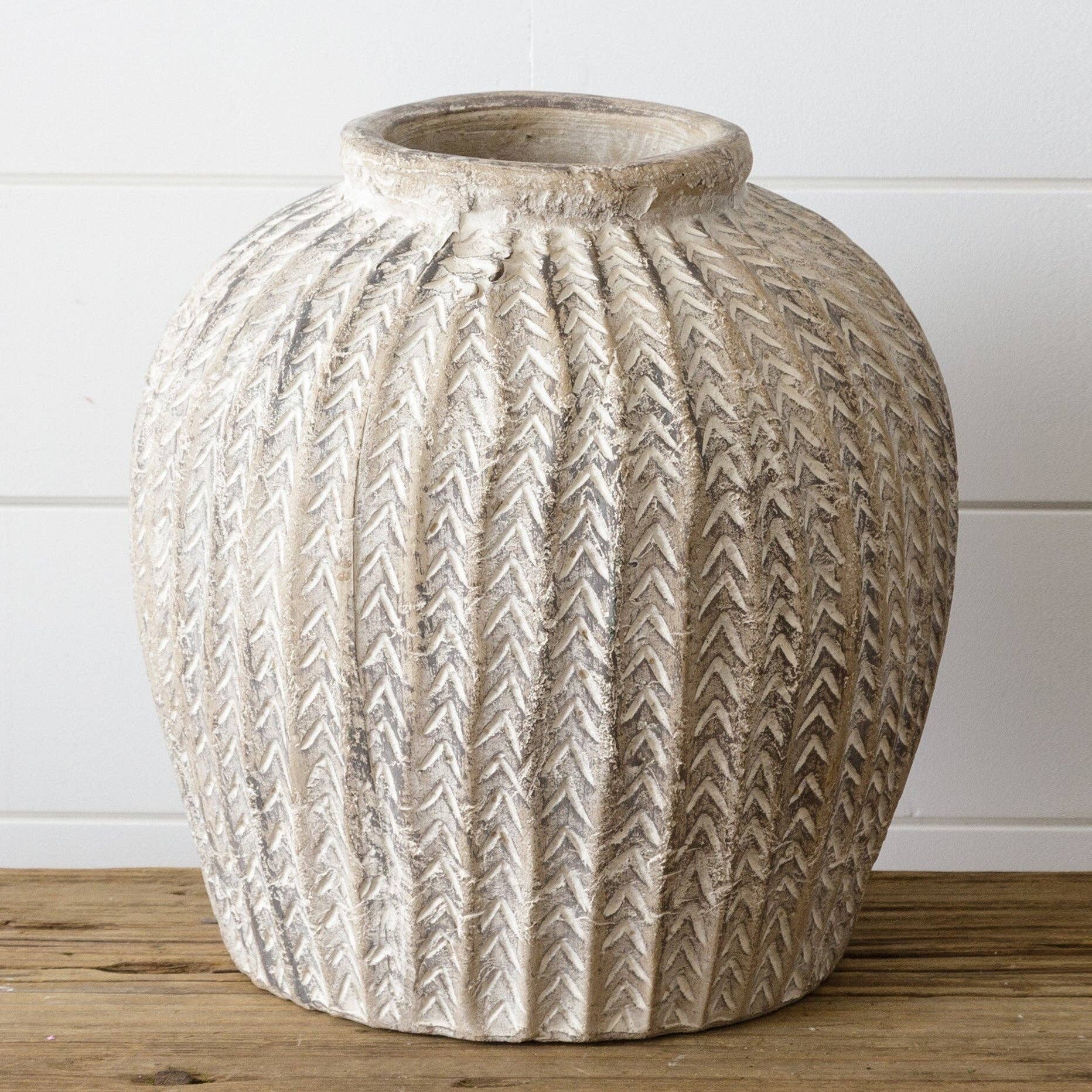 Carved Terracotta Pot (PC) - HER Home Design Boutique